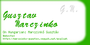 gusztav marczinko business card