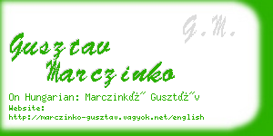 gusztav marczinko business card